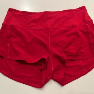 lululemon speed ups size 12 4 inch dark red